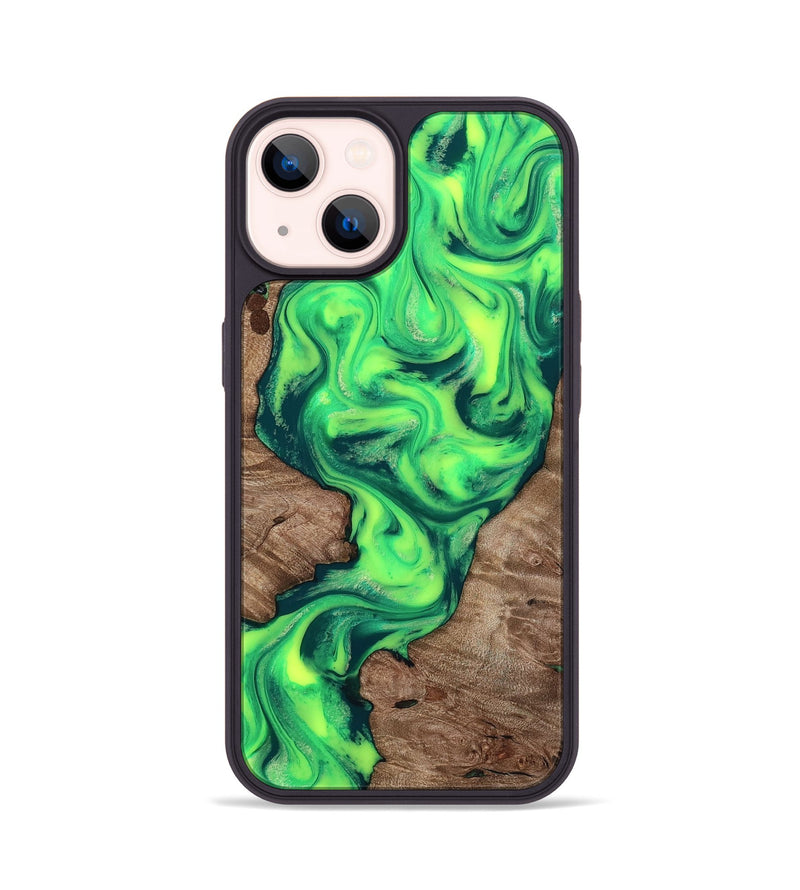 iPhone 14 Wood Phone Case - Ralph (Green, 810552)