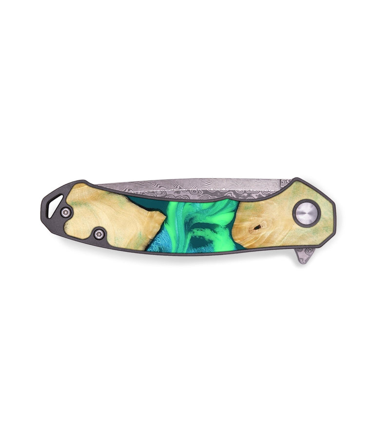 EDC Wood Pocket Knife - Breanna (Green, 810554)