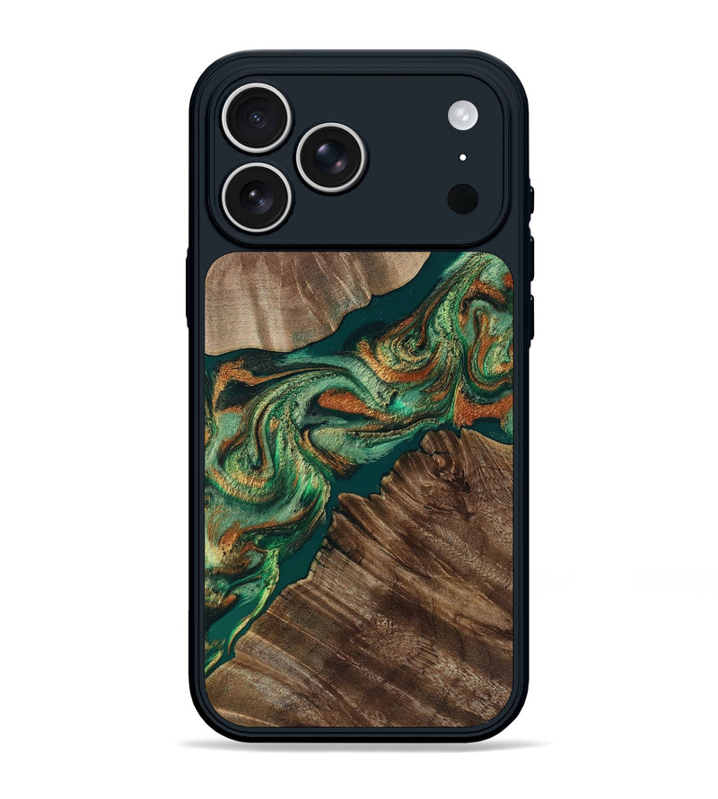iPhone 17 Pro Max Wood Phone Case - Alisson (Green, 810555)