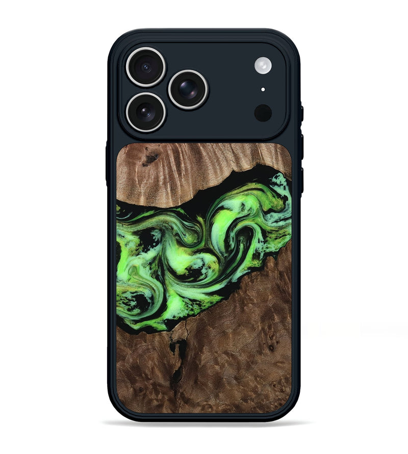 iPhone 17 Pro Max Wood Phone Case - Reina (Green, 810571)