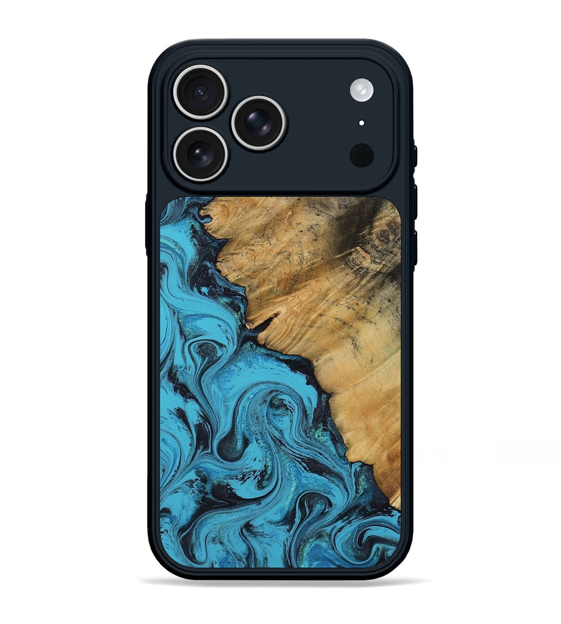 iPhone 17 Pro Max Wood Phone Case - Maeve (Blue, 810583)