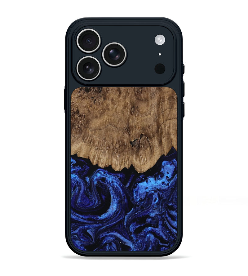 iPhone 17 Pro Max Wood Phone Case - Velva (Blue, 810587)