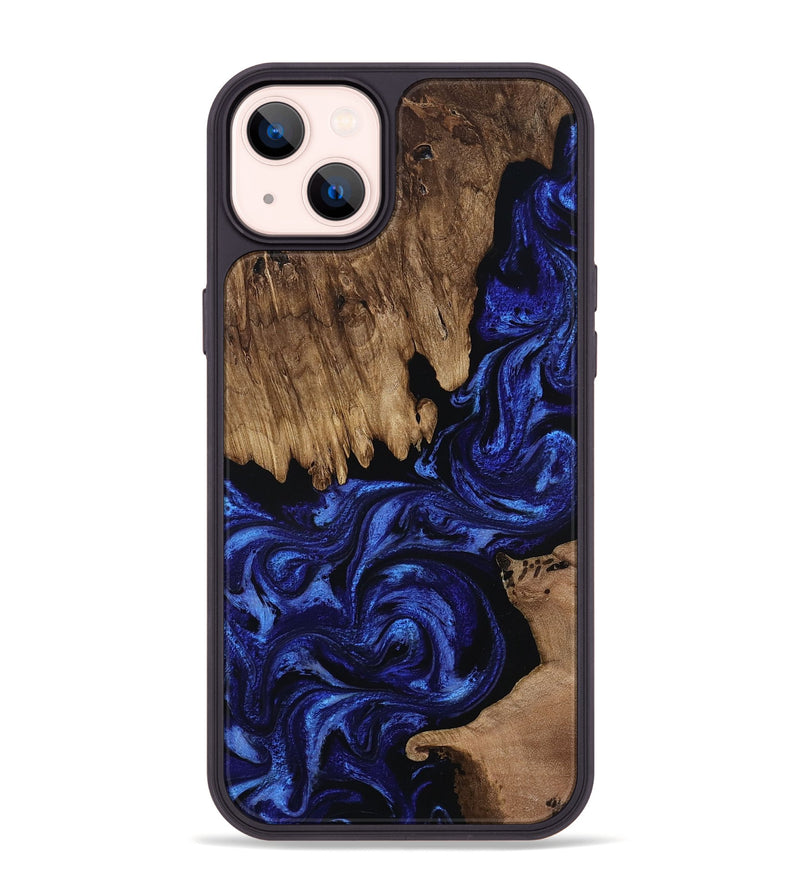iPhone 14 Plus Wood Phone Case - Jaylyn (Blue, 810590)