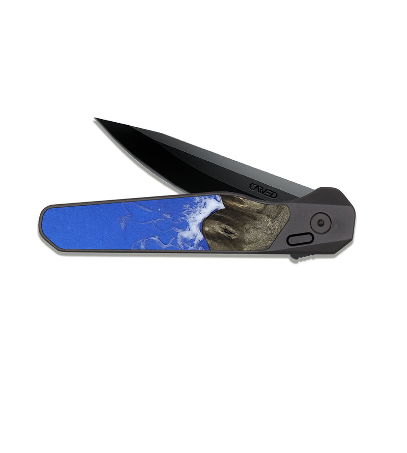 EDC Dark Slate Wood Pocket Knife - Roni (Coastal, 810625)