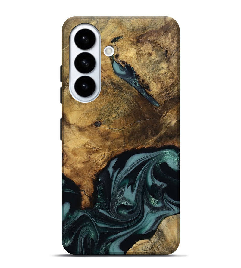 Galaxy S26 Plus Wood Live Edge Phone Case - Nan (Green, 810774)