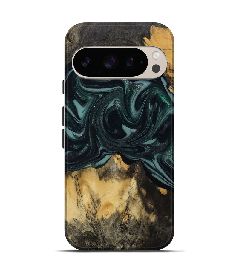 Pixel 10 Pro Wood Live Edge Phone Case - Aedan (Green, 810775)