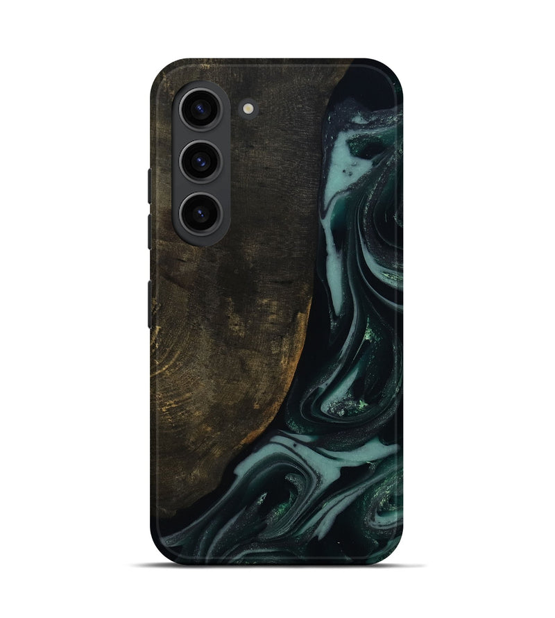 Galaxy S23 Wood Live Edge Phone Case - Traci (Green, 810778)