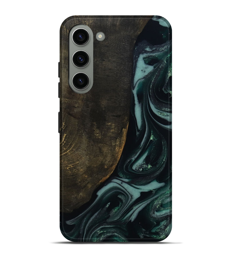 Galaxy S23 Plus Wood Live Edge Phone Case - Traci (Green, 810778)