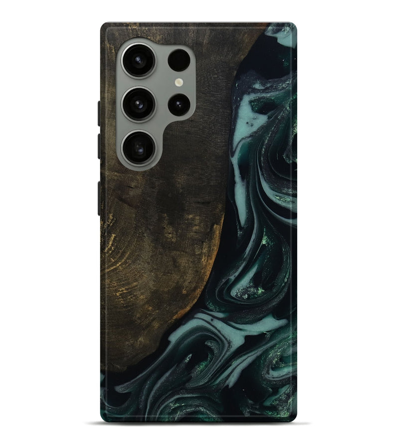 Galaxy S24 Ultra Wood Live Edge Phone Case - Traci (Green, 810778)