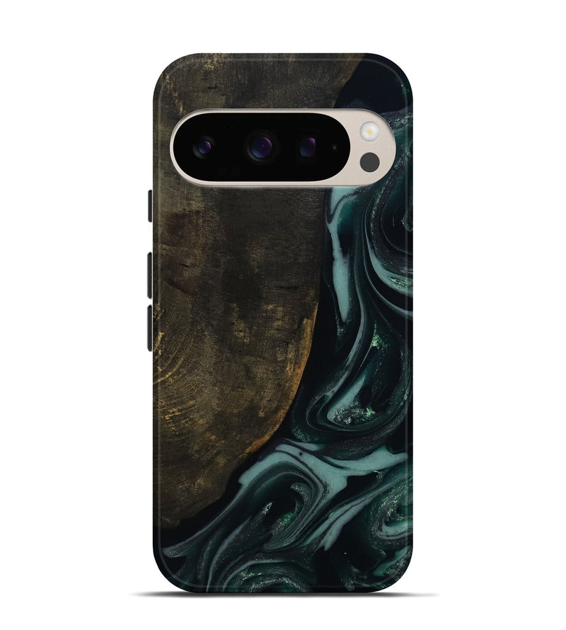 Pixel 10 Wood Live Edge Phone Case - Traci (Green, 810778)