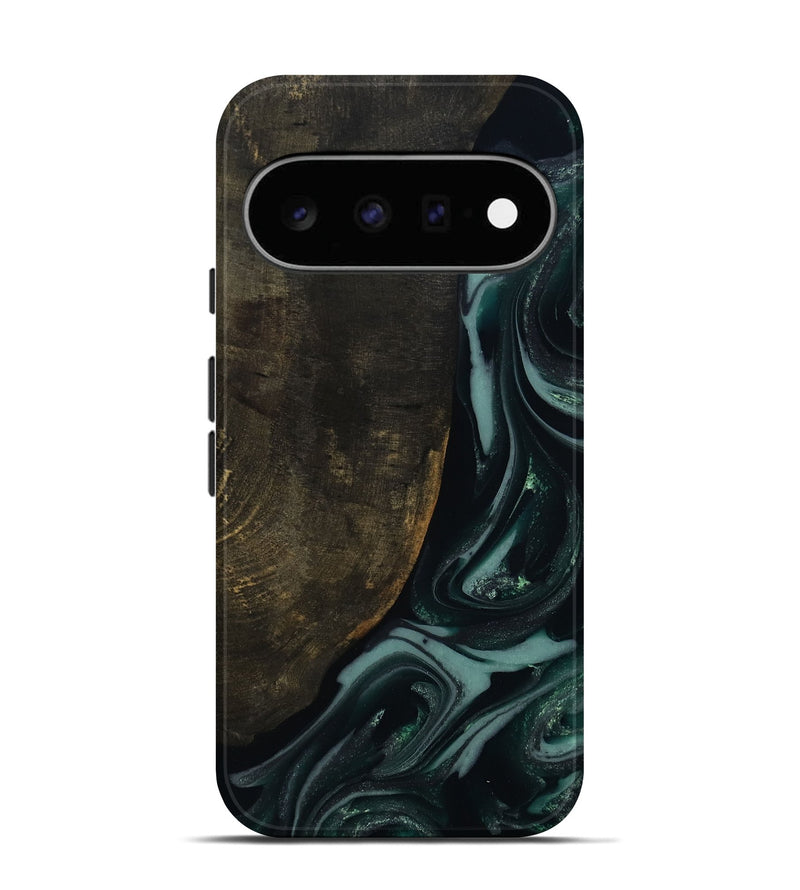 Pixel 11 Wood Live Edge Phone Case - Traci (Green, 810778)