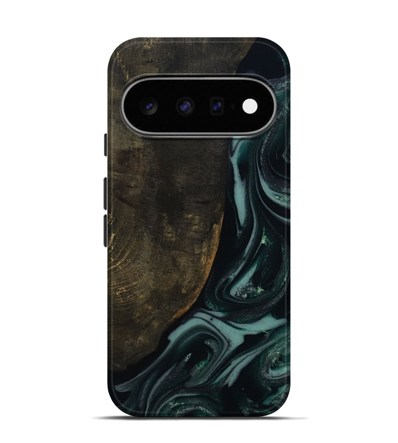 Pixel 11 Pro Wood Live Edge Phone Case - Traci (Green, 810778)