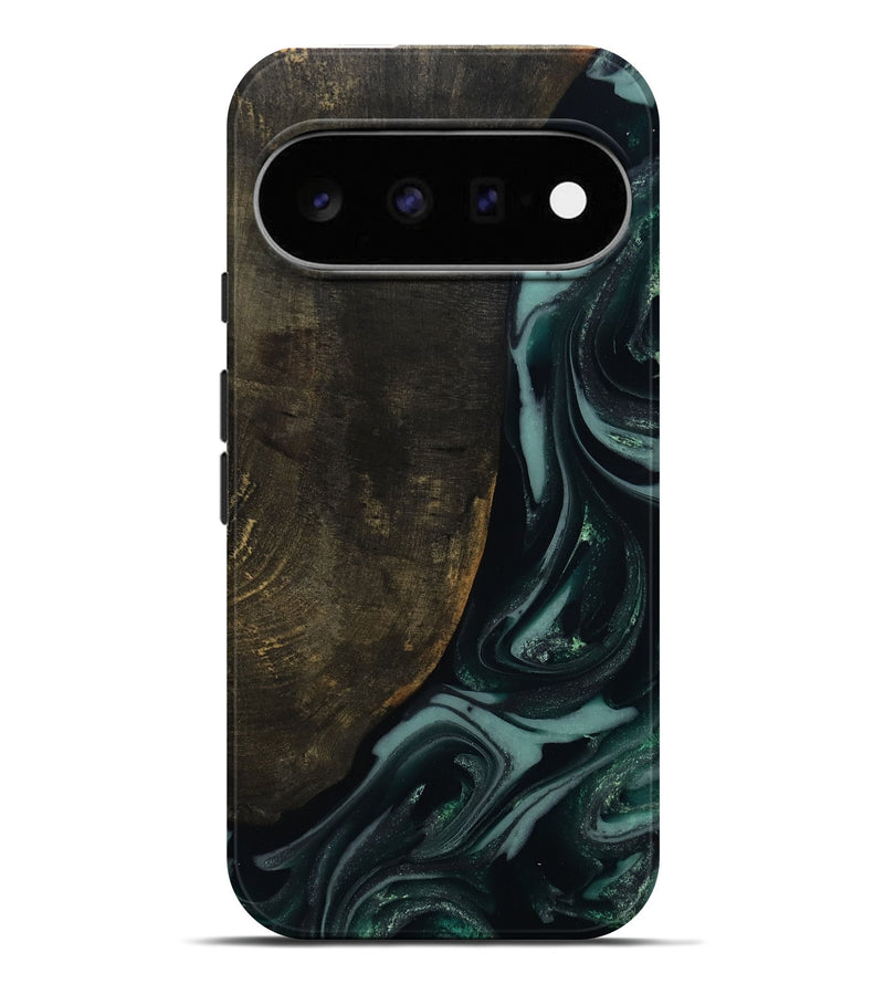 Pixel 11 Pro XL Wood Live Edge Phone Case - Traci (Green, 810778)
