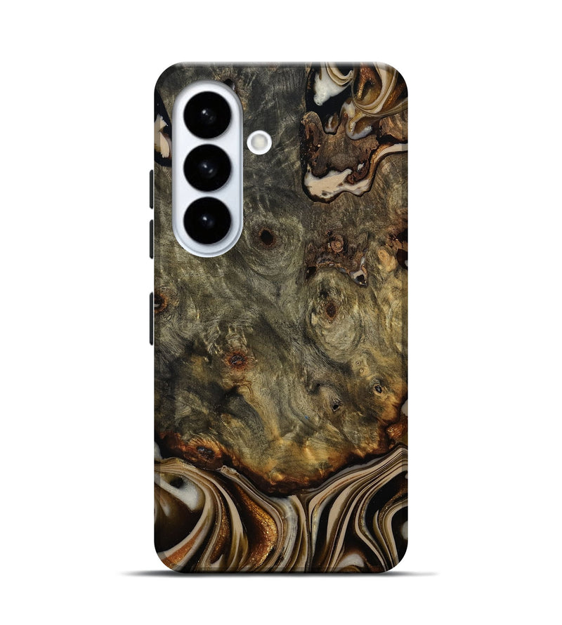 Galaxy S26 Wood Live Edge Phone Case - Katie (Black & White, 810796)
