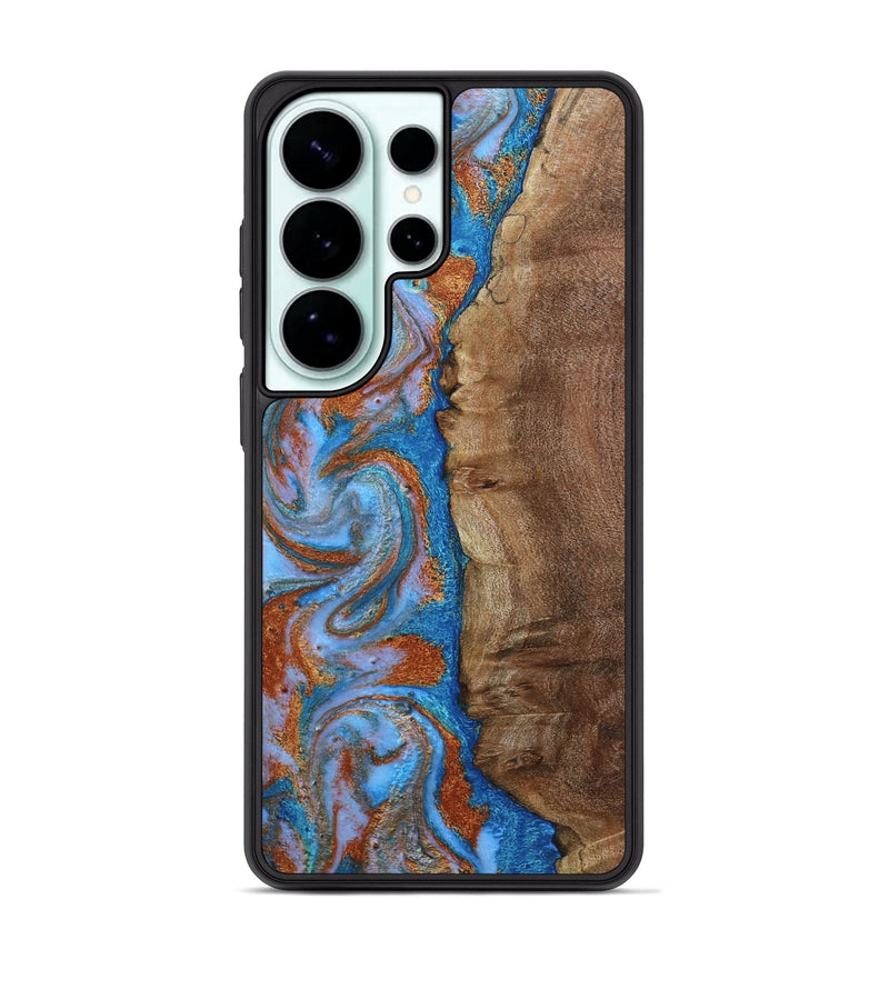 Galaxy S26 Ultra Wood Phone Case - Jamison (Teal & Gold, 810800)