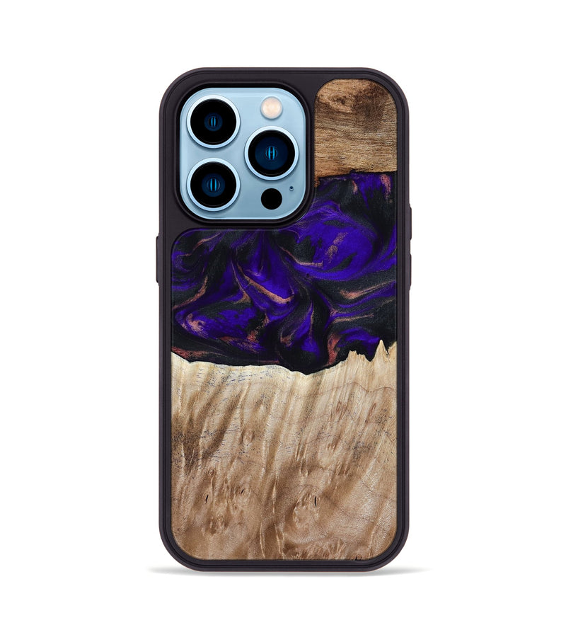 iPhone 14 Pro Wood Phone Case - Ronda (Purple, 810806)