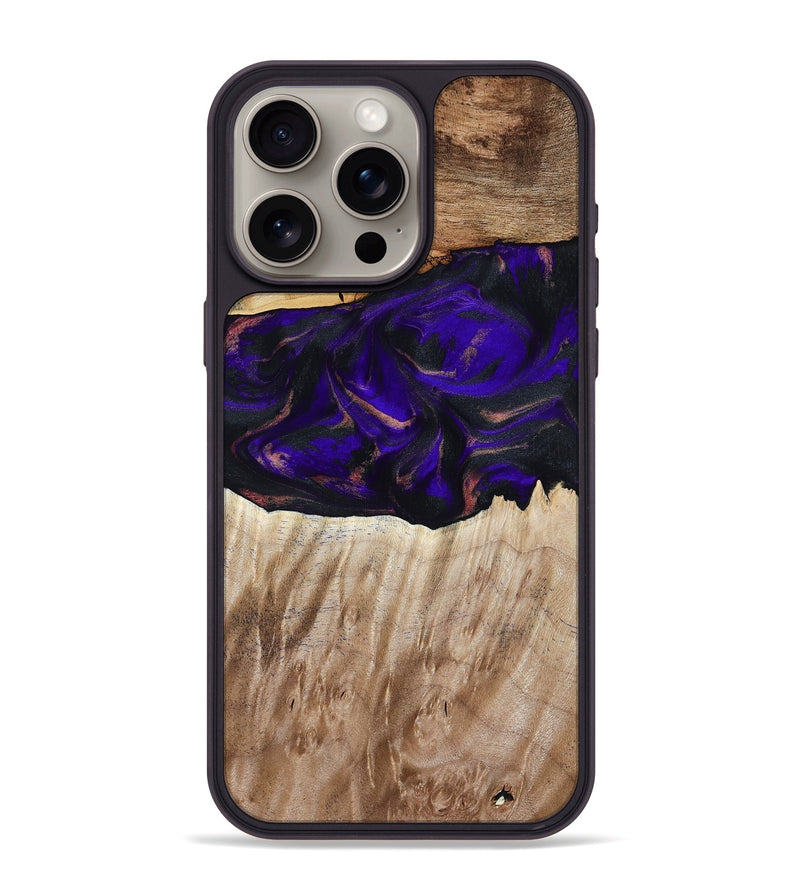 iPhone 15 Pro Max Wood Phone Case - Ronda (Purple, 810806)