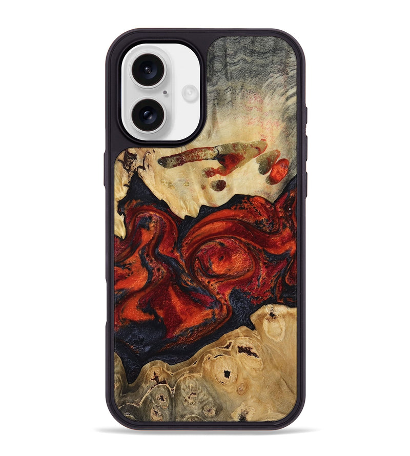 iPhone 16 Plus Wood Phone Case - Glen (Red, 810811)