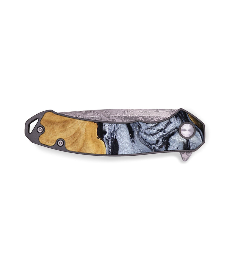 EDC Wood Pocket Knife - Trace (Black & White, 810814)
