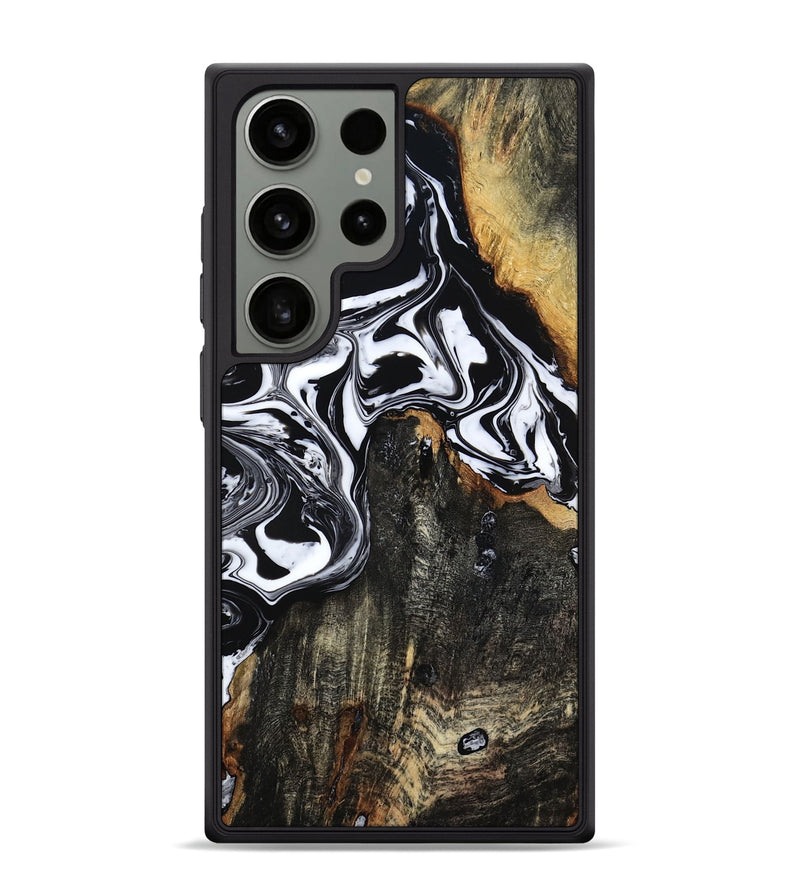 Galaxy S24 Ultra Wood Phone Case - Joan (Black & White, 810815)