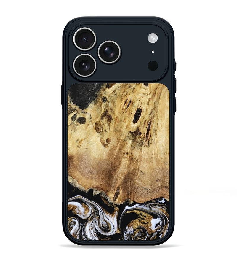 iPhone 17 Pro Max Wood Phone Case - Amelie (Black & White, 810816)