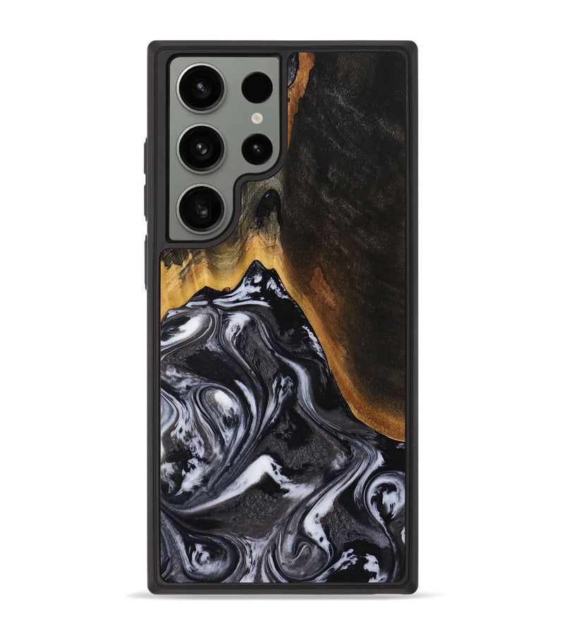 Galaxy S23 Ultra Wood Phone Case - Yisroel (Black & White, 810818)