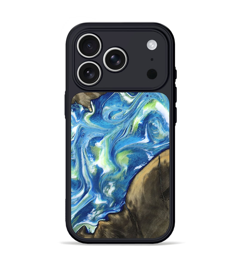 iPhone 17 Pro Wood Phone Case - Ethel (Blue, 810827)