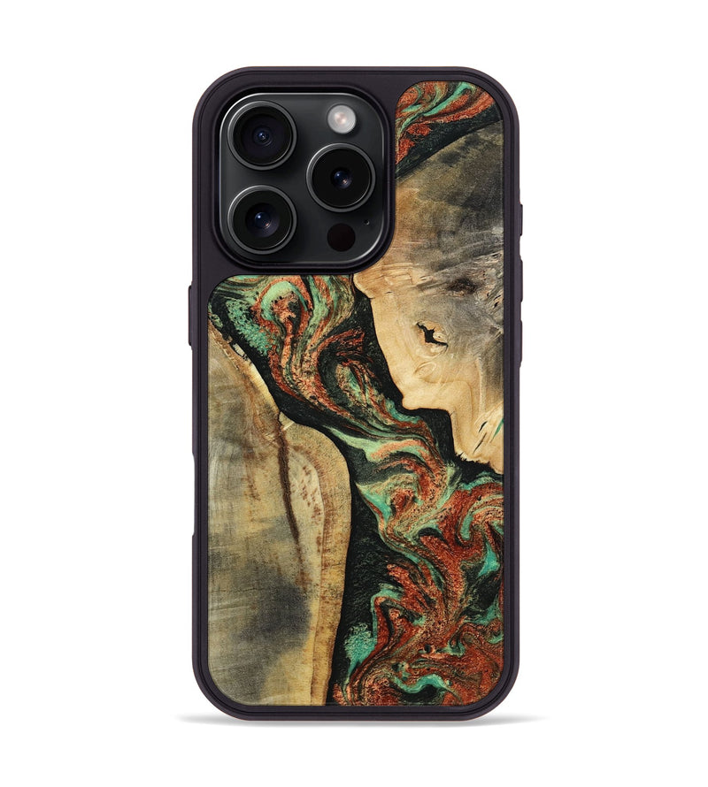 iPhone 16 Pro Wood Phone Case - Bradley (Green, 810834)