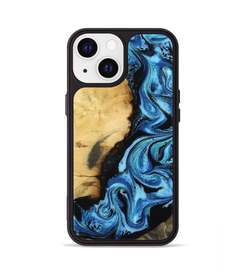iPhone 13 Wood Phone Case - Perla (Blue, 810858)