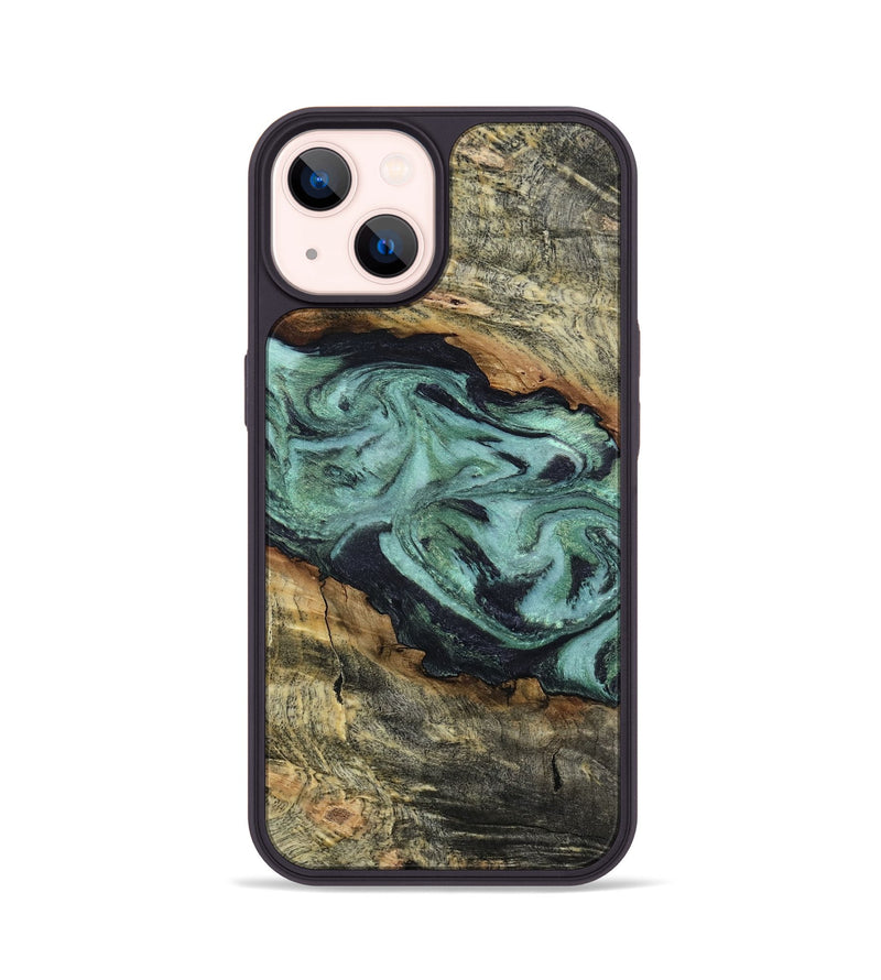 iPhone 14 Wood Phone Case - Kahlani (Green, 810905)