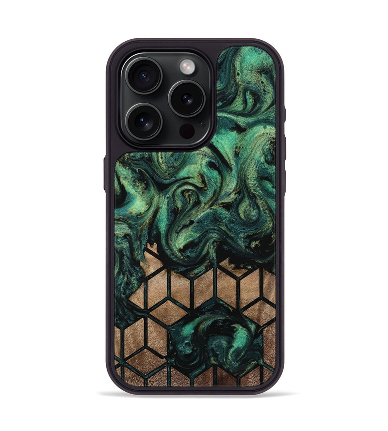 iPhone 15 Pro Wood Phone Case - Jazmine (Pattern, 810914)