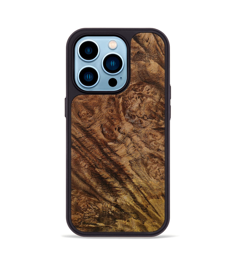 iPhone 14 Pro Wood Phone Case - Cliff (Wood Burl, 811006)