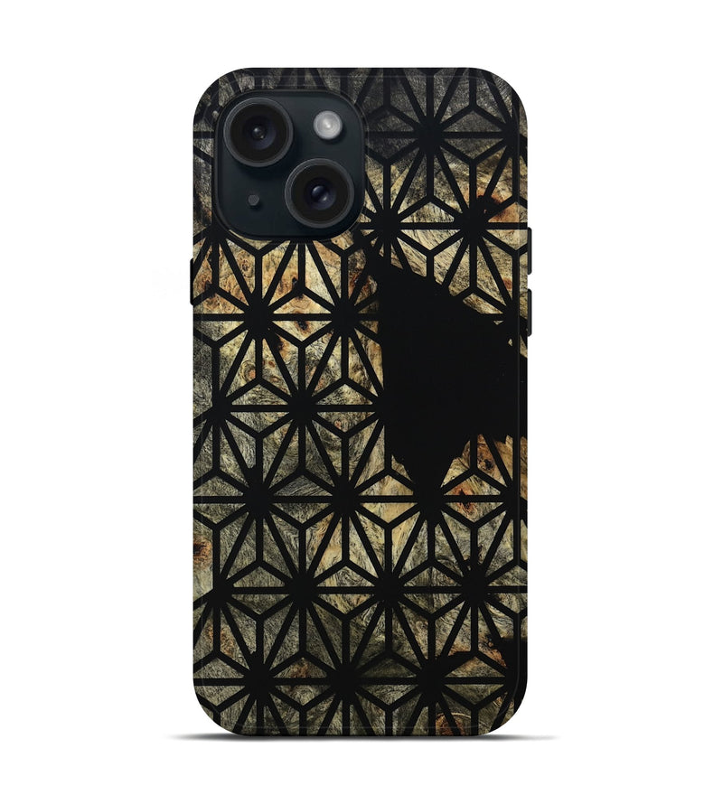 iPhone 15 Wood Live Edge Phone Case - Gustav (Pattern, 811028)