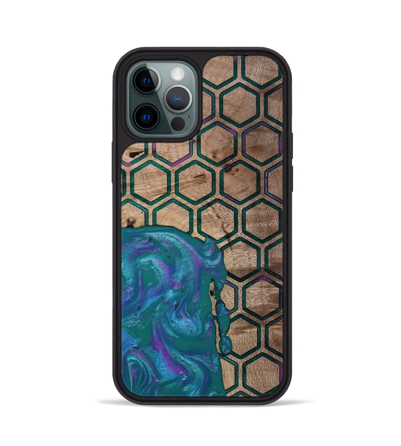 iPhone 12 Pro Wood Phone Case - Sim (Pattern, 811083)