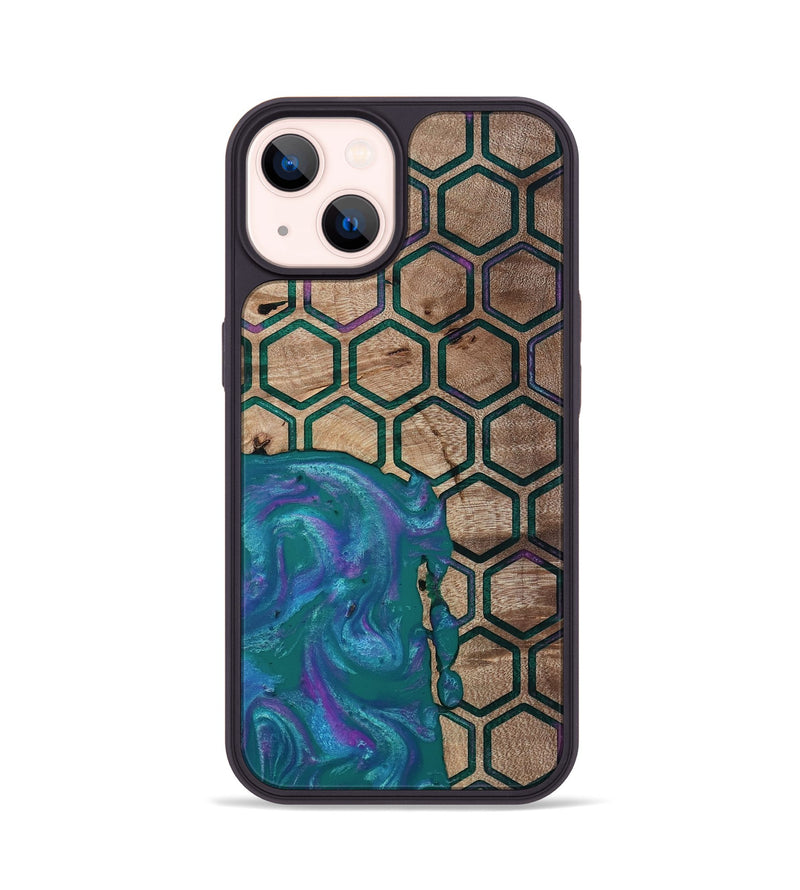 iPhone 14 Wood Phone Case - Sim (Pattern, 811083)