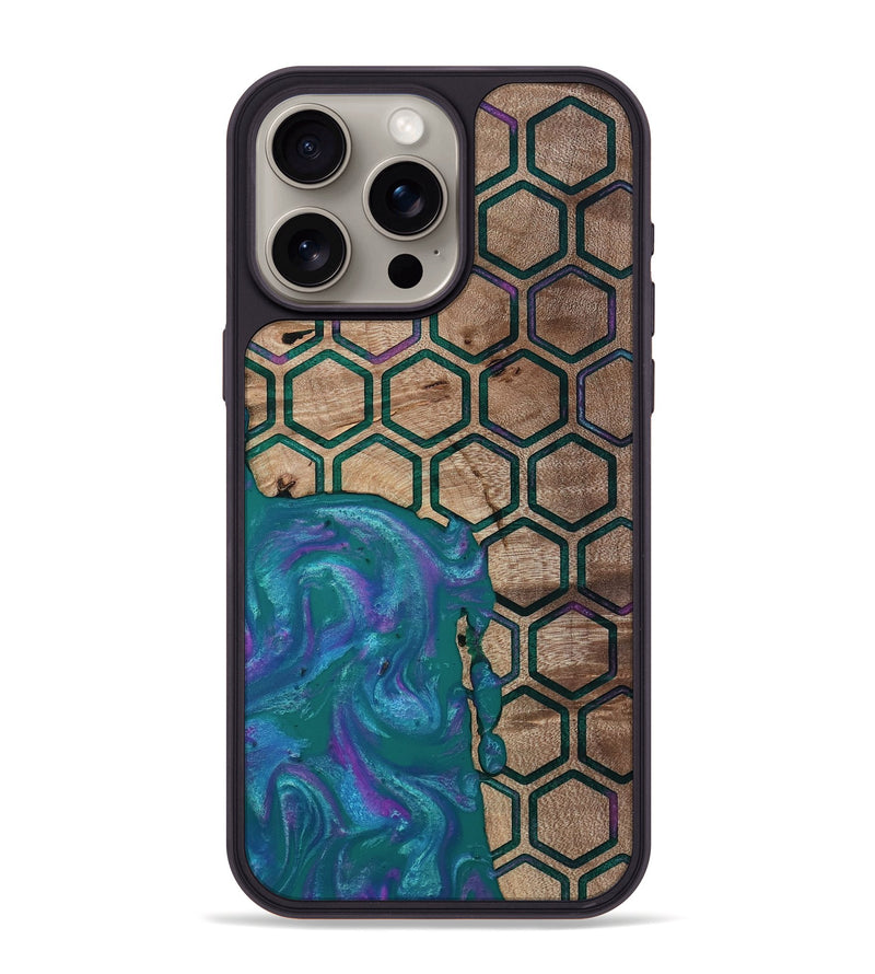 iPhone 15 Pro Max Wood Phone Case - Sim (Pattern, 811083)