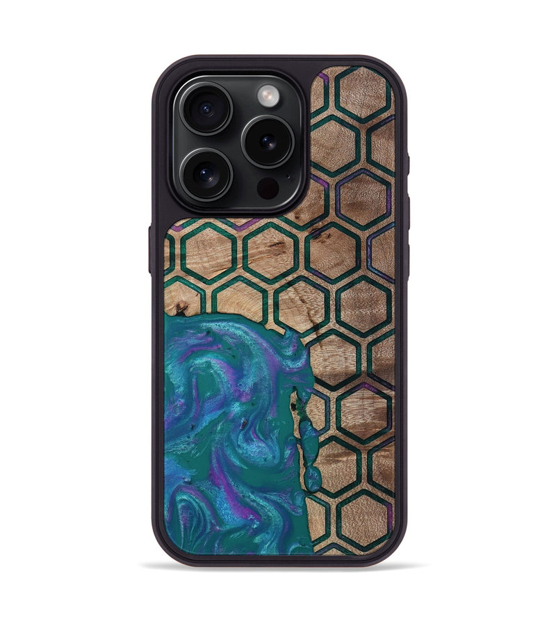 iPhone 15 Pro Wood Phone Case - Sim (Pattern, 811083)