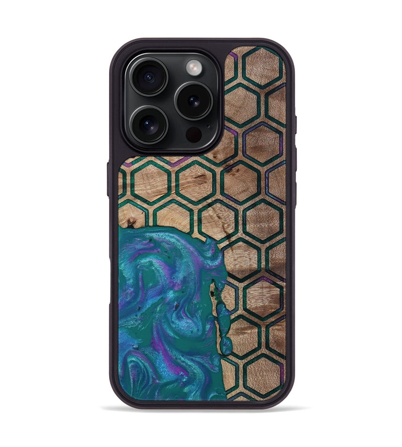 iPhone 16 Pro Wood Phone Case - Sim (Pattern, 811083)