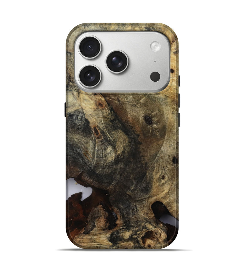 iPhone 17 Pro Wood Live Edge Phone Case - Azariah (Wood Burl, 811128)