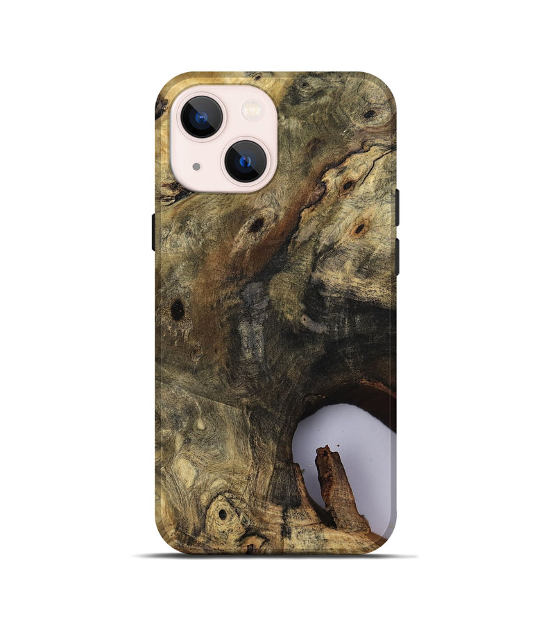 iPhone 13 mini Wood Live Edge Phone Case - River (Clear, 811132)