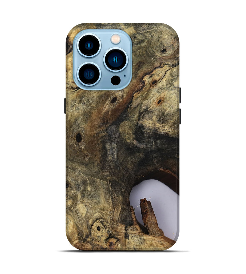iPhone 14 Pro Wood Live Edge Phone Case - River (Clear, 811132)