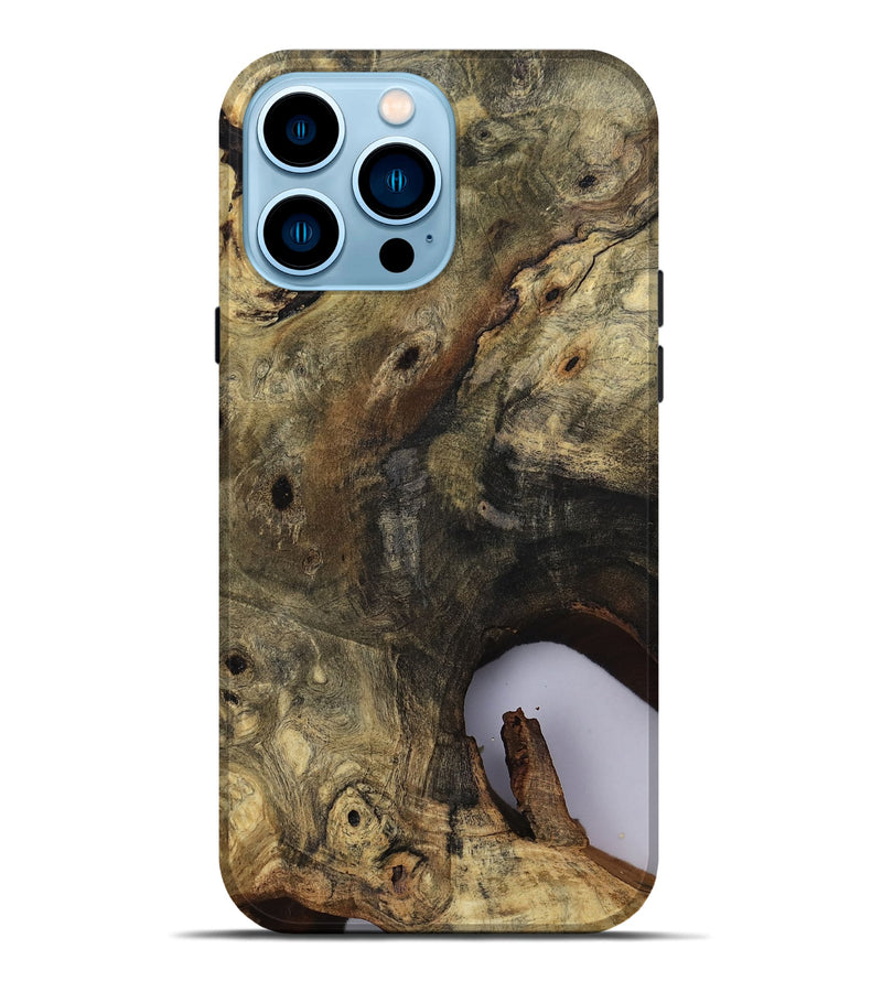 iPhone 14 Pro Max Wood Live Edge Phone Case - River (Clear, 811132)