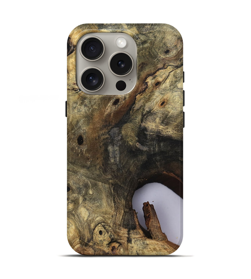 iPhone 16 Pro Wood Live Edge Phone Case - River (Clear, 811132)