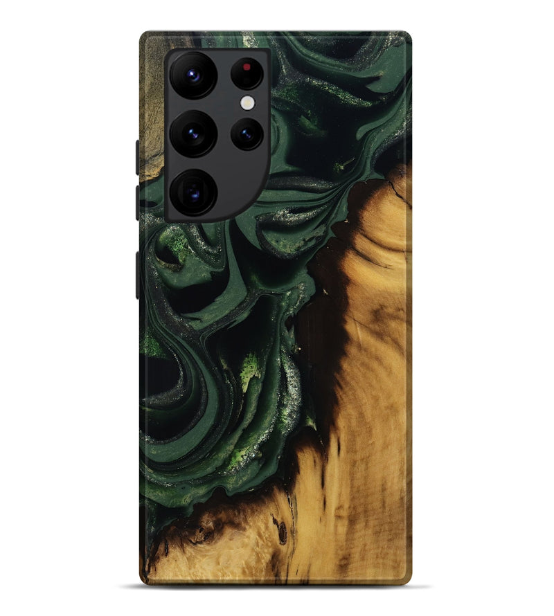 Galaxy S22 Ultra Wood Live Edge Phone Case - Erin (Green, 811217)