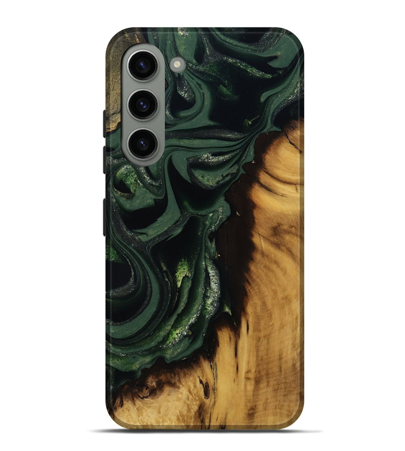 Galaxy S23 Plus Wood Live Edge Phone Case - Erin (Green, 811217)