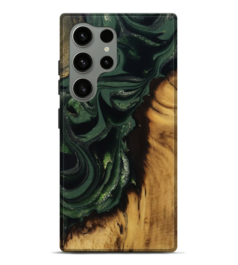 Galaxy S24 Ultra Wood Live Edge Phone Case - Erin (Green, 811217)