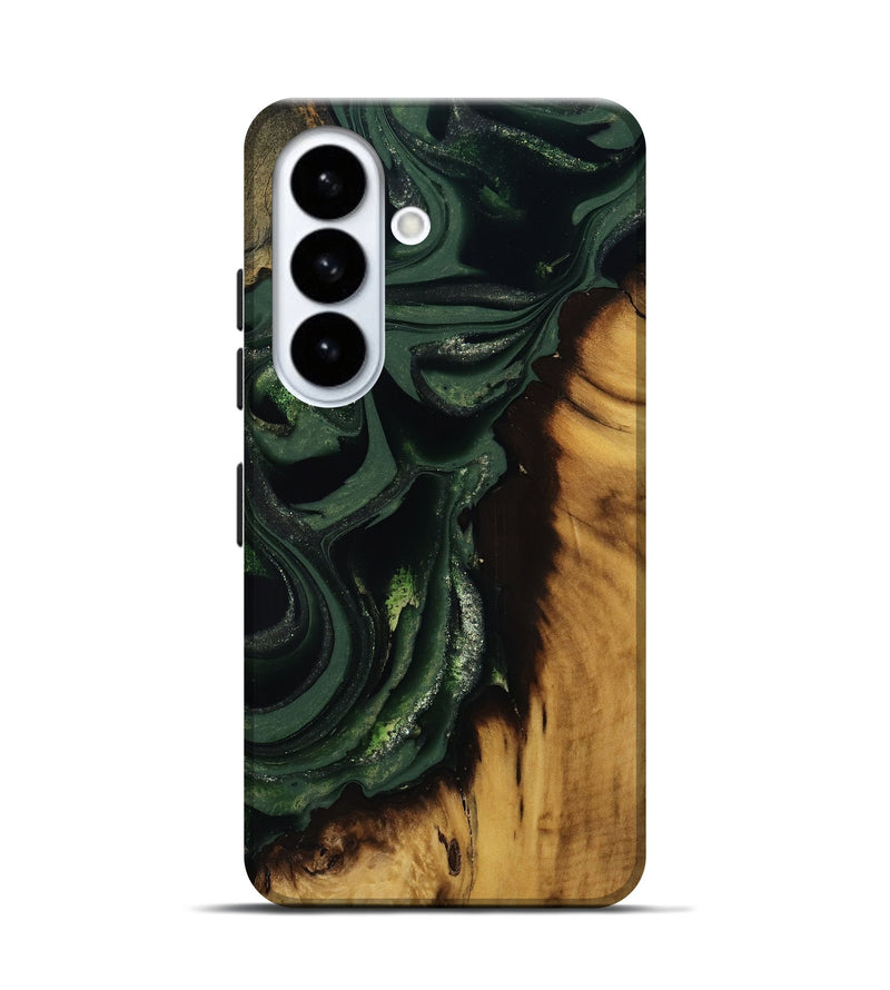 Galaxy S26 Wood Live Edge Phone Case - Erin (Green, 811217)