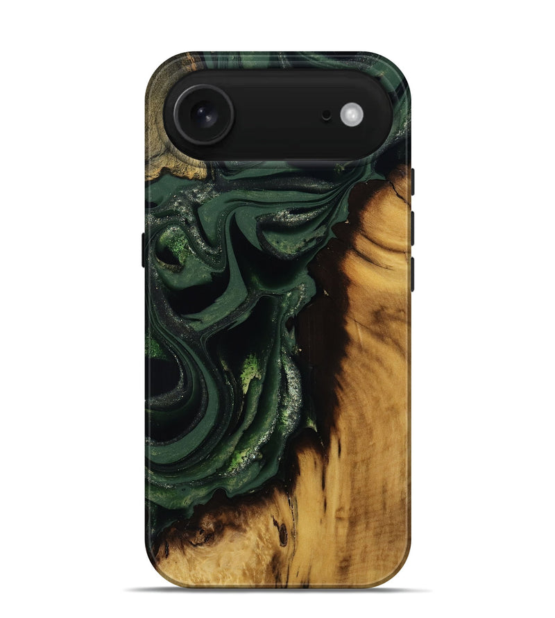 iPhone 17 Air Wood Live Edge Phone Case - Erin (Green, 811217)