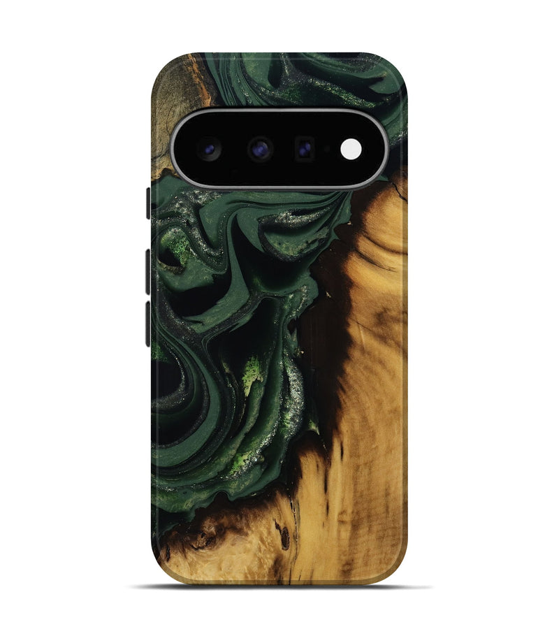 Pixel 11 Wood Live Edge Phone Case - Erin (Green, 811217)