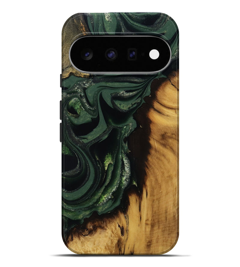 Pixel 11 Pro XL Wood Live Edge Phone Case - Erin (Green, 811217)